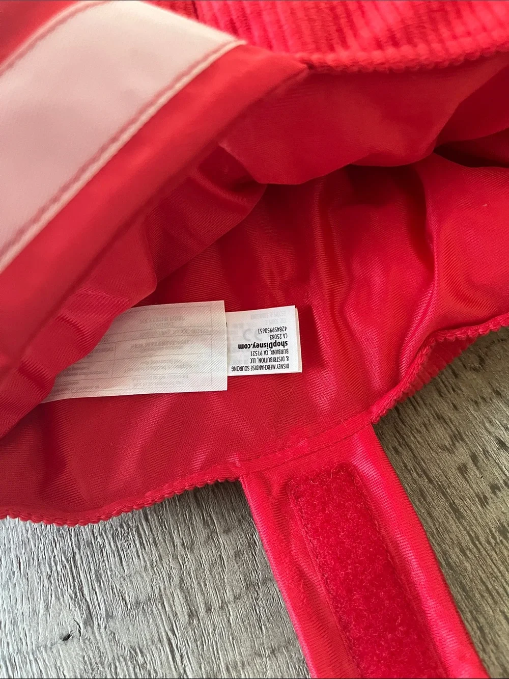Disney used velcro costume